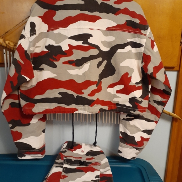 Vintage hip hop cargo pants and crop jacket  ladies size 8 pants and large jacke - Picture 2 of 4